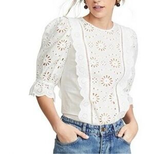 Veronica Beard Eyelet Top